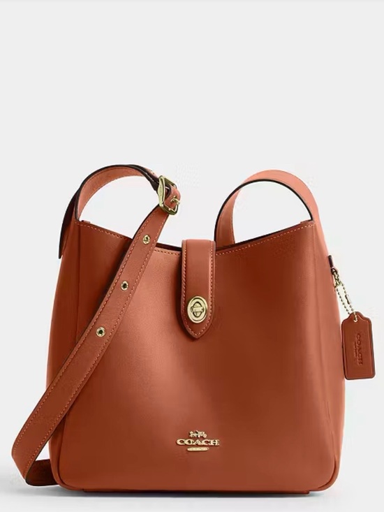 Coach Handbags - Coach Leather Hadley Convertible Crossbody bag in gold/tan